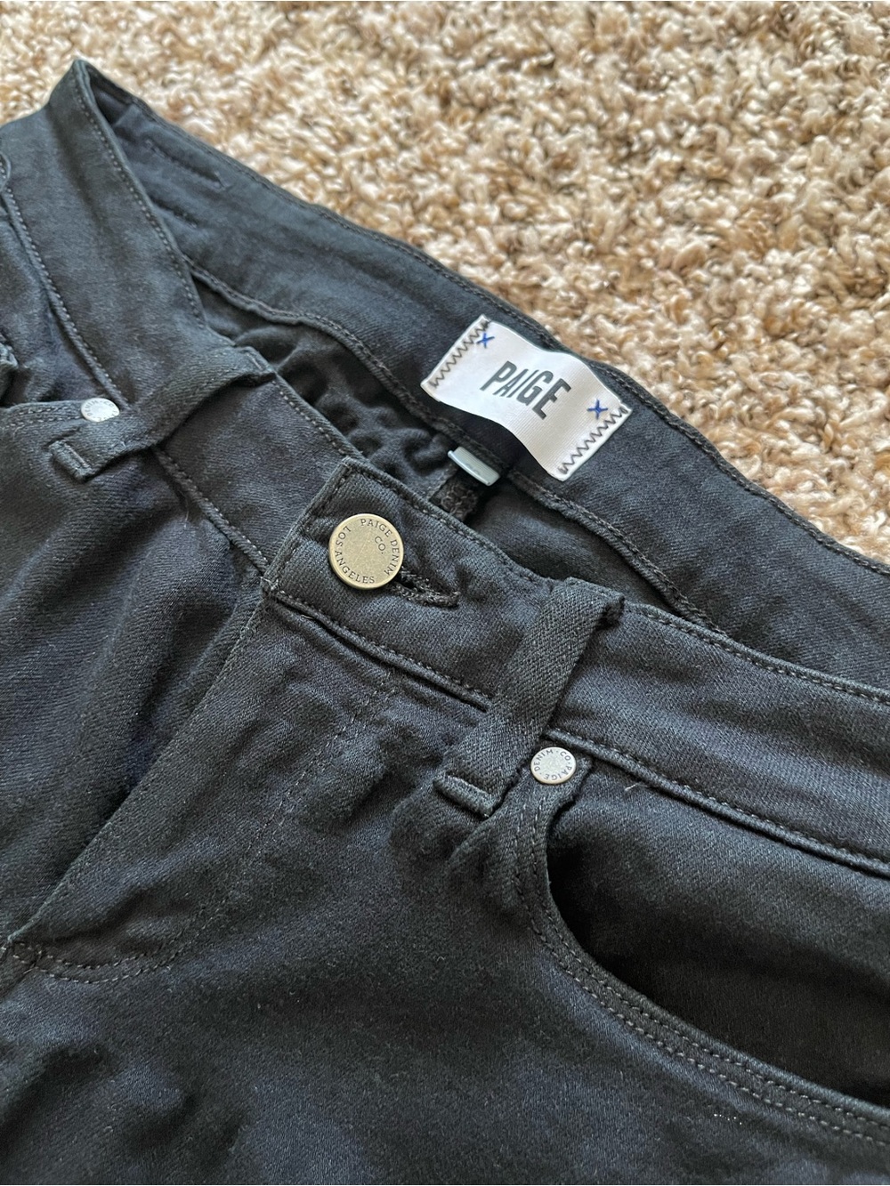 PAIGE Verdugo Ultra Skinny Jeans Women’s Size 29 Black Denim Mid Rise Stretch - Picture 3 of 11